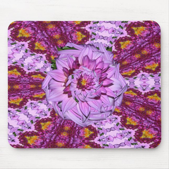 Twisted Dahlia Flower MOUSE PAD (Front)