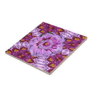 Twisted Dahlia Flower Tile