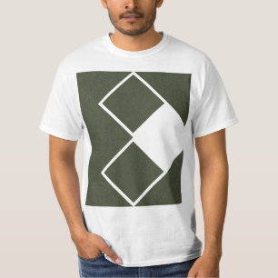 Twisted Diamond Echo T-Shirt in Moss Green