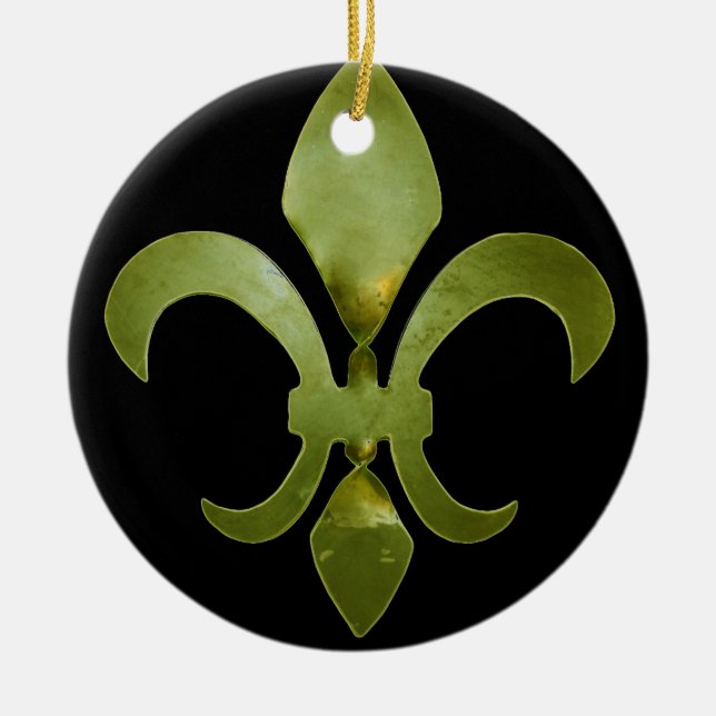 Twisted Fleur de Lis Ornament (Front)