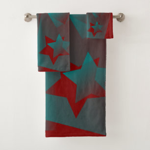 twisted geometry bath towel set