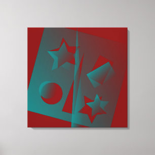 twisted geometry canvas print