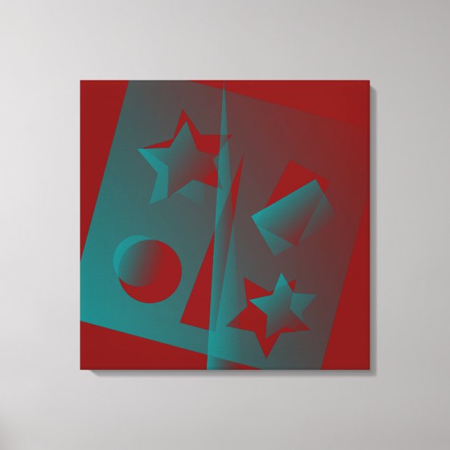 twisted geometry canvas print (Front)