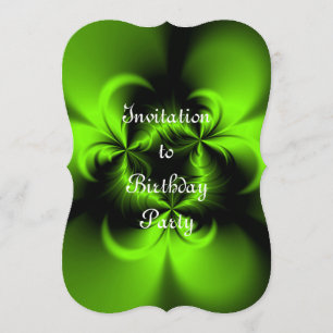 Twisted Green Invitation