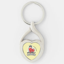 Twisted Heart Keychain : My Only Queen (yellow)