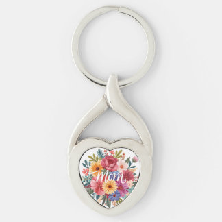 Twisted heart mum keychain