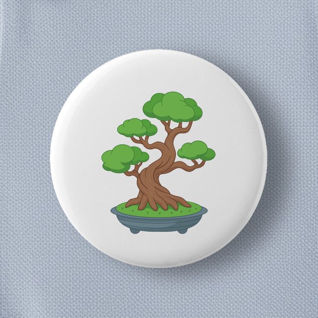Twisted Japanese Bonsai Tree 6 Cm Round Badge (Creator Uploaded)