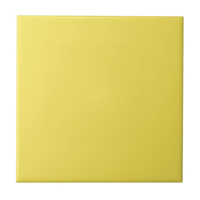 Twisted Lemon Yellow Square Kitchen and Bathroom Tile (Front)