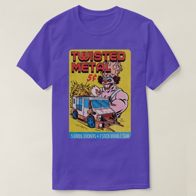 Twisted Metal Bubble Gum card fan art T-Shirt (Design Front)