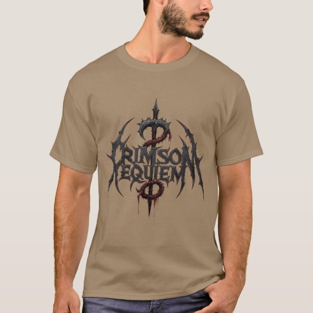  Twisted Outline Art Band Logo T-Shirts (Front)
