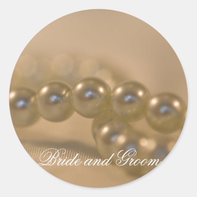 Twisted Pearls Wedding Envelope Seal (Front)