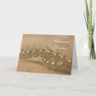 Twisted Pearls Wedding Rehearsal Dinner Invitation