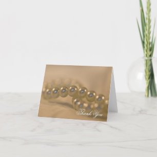 Twisted Pearls Wedding Thank You Card