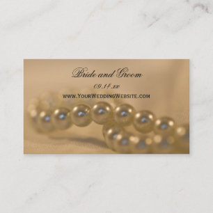 Twisted Pearls Wedding Website Card
