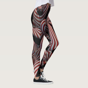 Twisted Peppermint Holiday Fractal Leggings
