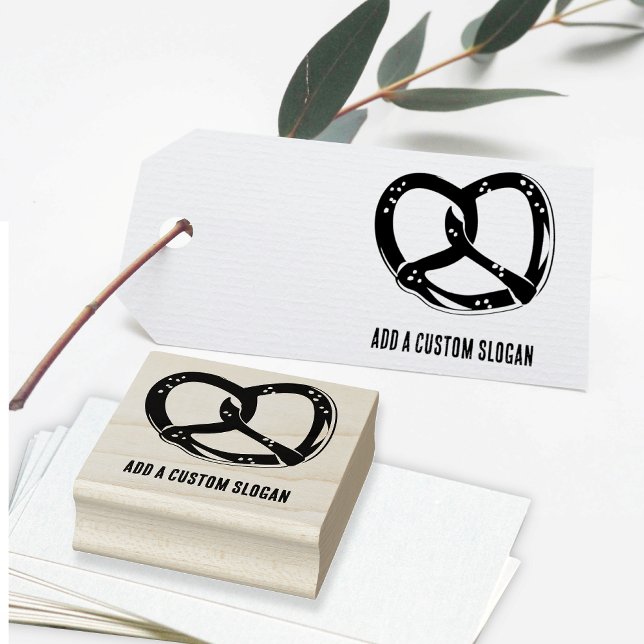 Twisted Pretzel Knot - Fun Bakery / Marriage theme Rubber Stamp (Creator Uploaded)