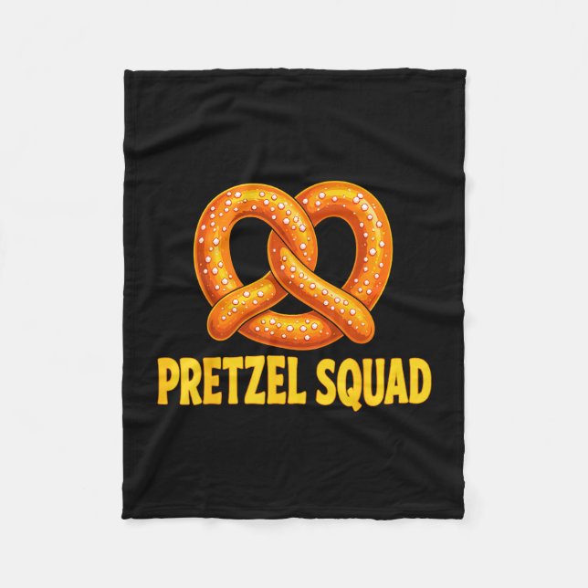 Twisted pretzel lover squad  fleece blanket (Front)