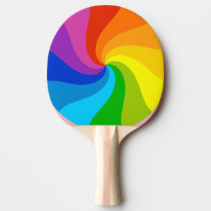 Twisted Rainbow Ping Pong Paddle