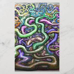 Twisted Rainbow Vines Stationery