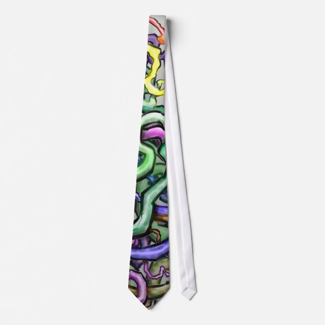 Twisted Rainbow Vines Tie (Front)