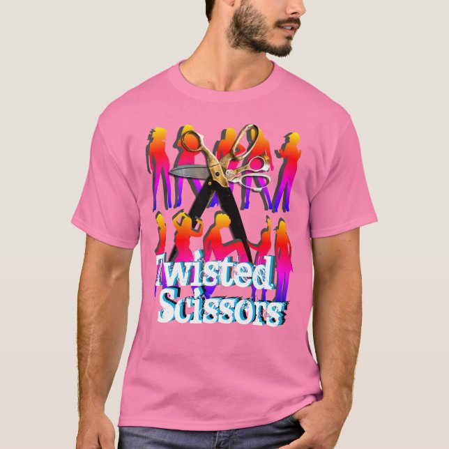 Twisted Scissors Dancing Ladies Scrapbook T-Shirt (Front)