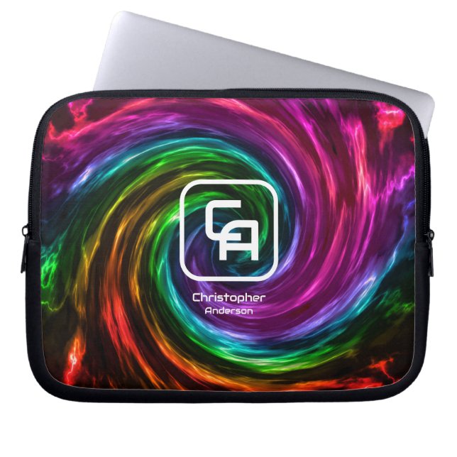 Twisted Smoke Multicolors  Electronics Bag (Front)