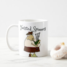 Twisted Spinner kilted sheep mug