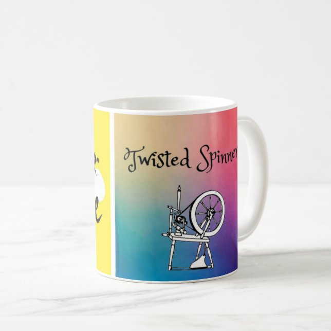 Twisted Spinners, Tour de Fleece mug (Front Right)