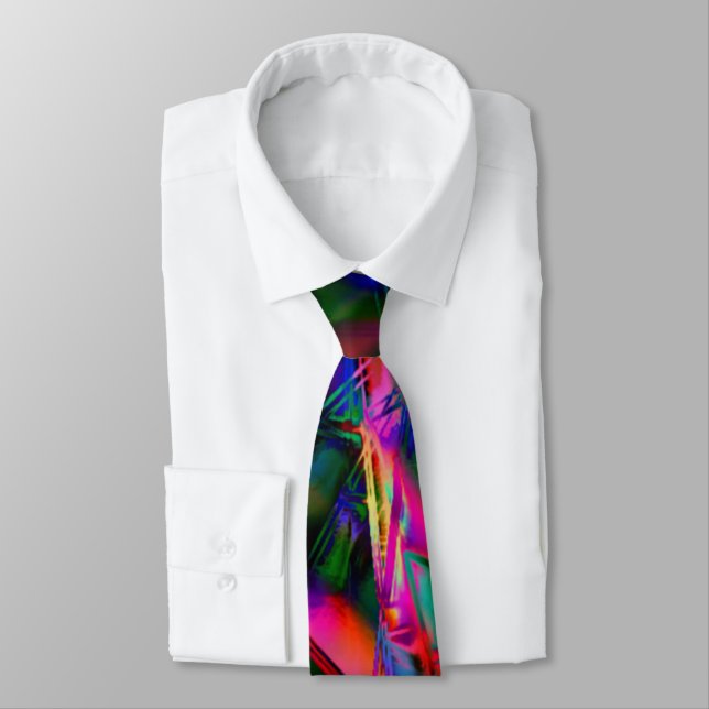 Twisted squares with colourful 'brushstrokes' tie (Tied)