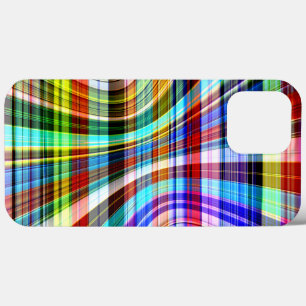 Twisted transparent coloured stripes crossing iPhone 13 pro max case
