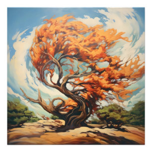 Twisted Tree Abstract World Photo Print