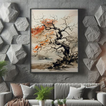 Twisted Tree Ink Painting