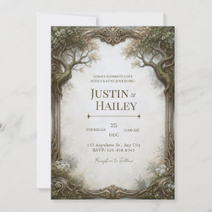 Twisted Tree Vintage Wedding Invitation