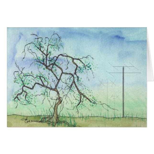 Twisted Tree with 3 Antennae (Front Horizontal)