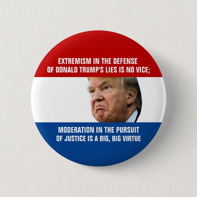 Twisted Trump Logic 6 Cm Round Badge (Front)