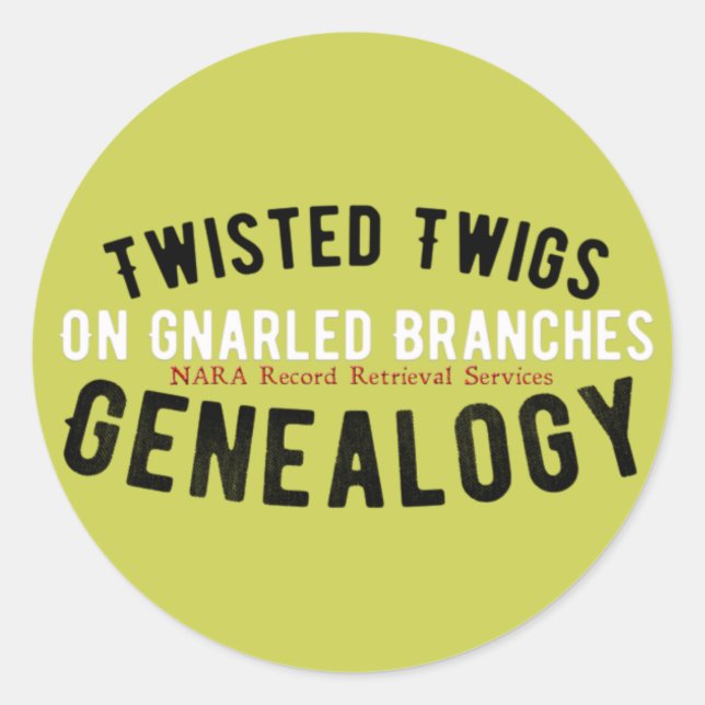 Twisted Twigs Genealogy Stickers (Front)