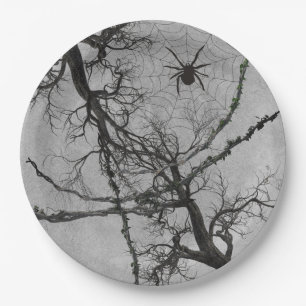Twisted Vines and Spider Halloween  Paper Plate