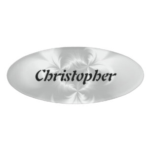 Twisted White Pearl Name Tag