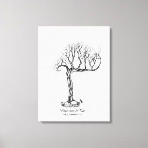 Twisted willow wedding fingerprint guestbook