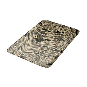 Twisted with a dark beige tone, mirror bath mat