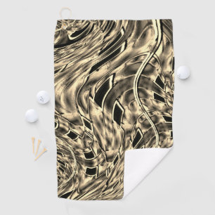Twisted with a dark beige tone, mirror golf towel