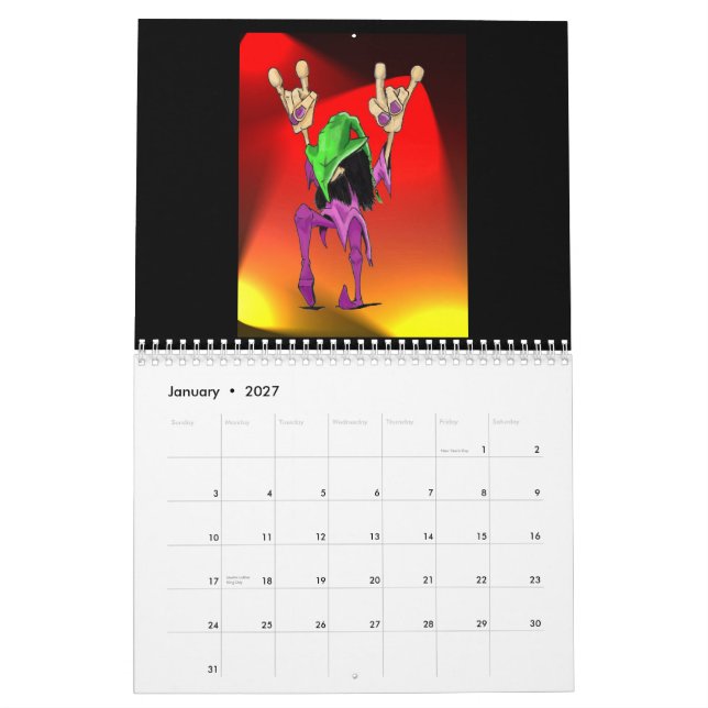 Twisted World Designs 2008 Calendar (Jan 2027)