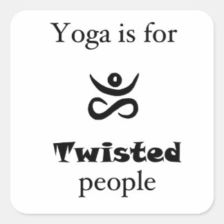 Twisted Yoga Square Sticker