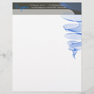 Twister Blue Modern Designer Template Letterhead