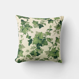 Twisting Ivy Leaves Pattern Cushion
