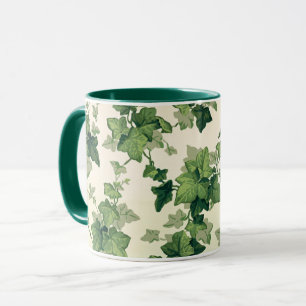 Twisting Ivy Leaves Pattern Mug