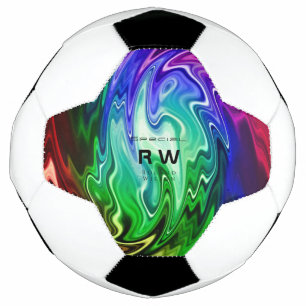 Twisting Liquid Multicolors Personalised Football