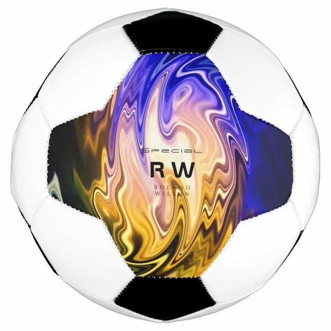 Twisting Liquid Multicolors Personalised Football (Front)