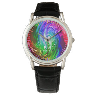 Twisting Liquid Multicolors Personalised Watch