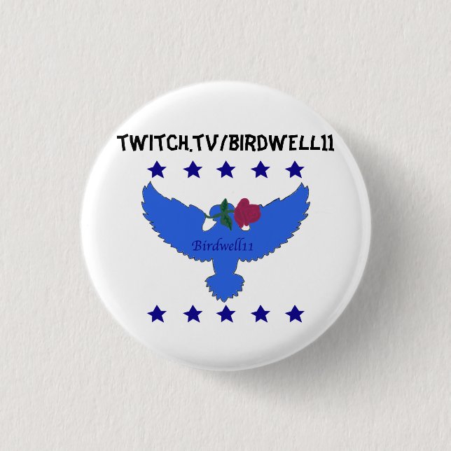 Twitch blue logo button (Front)